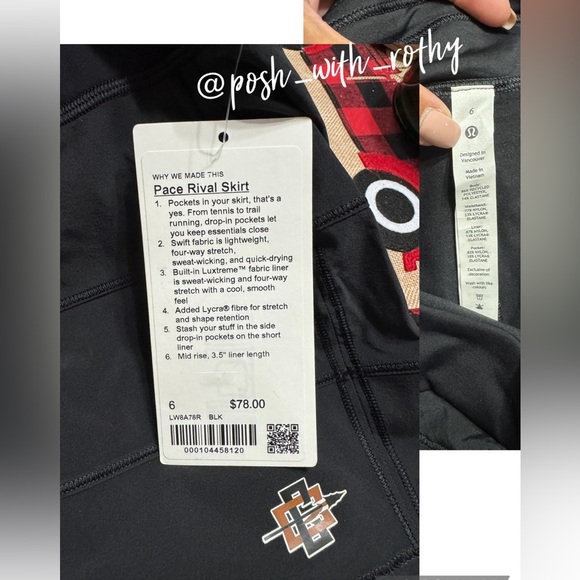 🍋Lululemon Pace Rival Skirt (Regular) *4 Way Stretch 13”, NWT - Picture 8 of 11